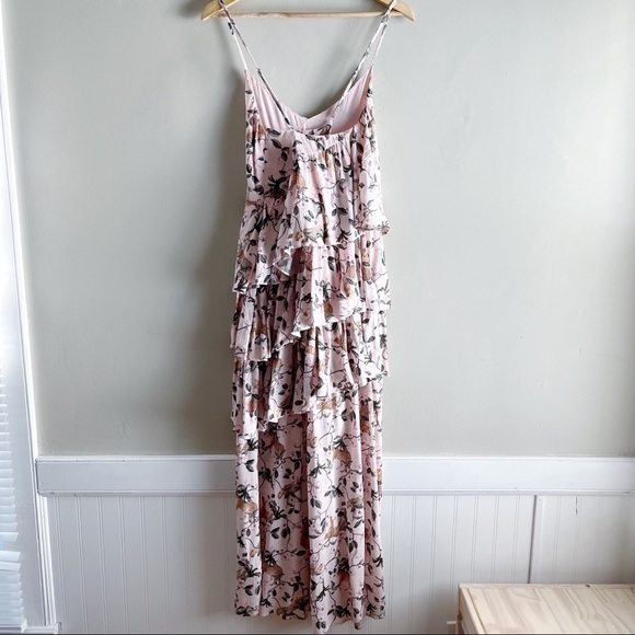 NWT Minkpink • Wild Leopard‎ Ruffle Midi Dress in Pink, Size Small - Picture 11 of 16